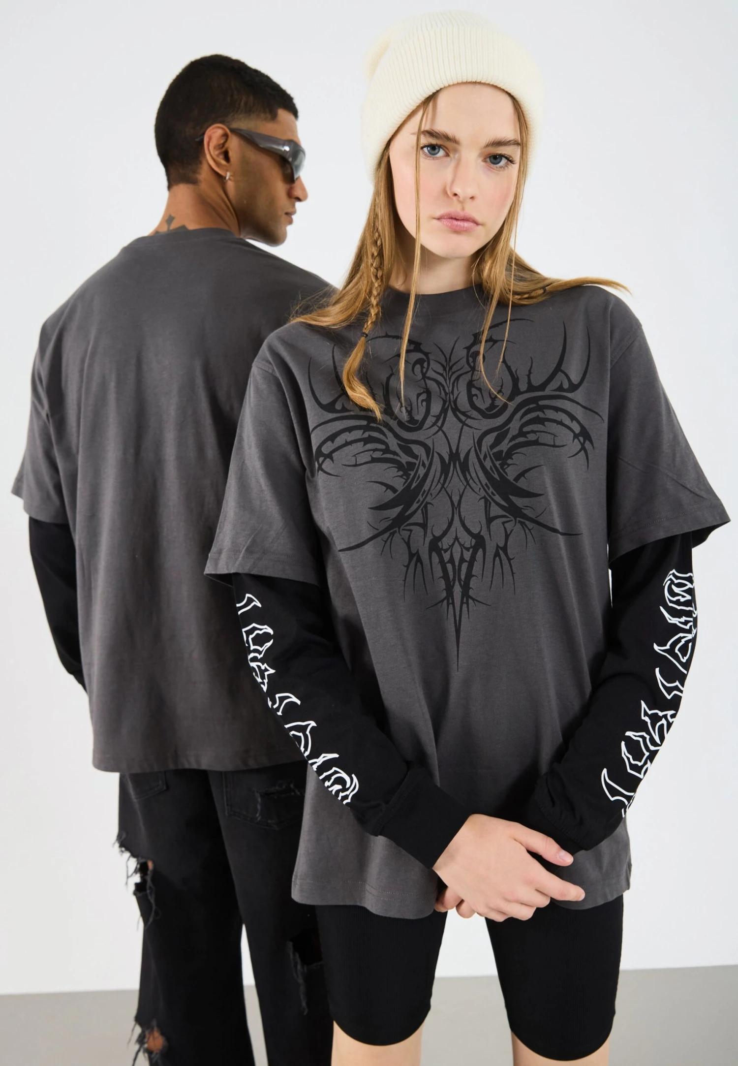 YOURTURN UNISEX - Long Sleeved Top - Asphalt 3 YOURTURN UNISEX - Long Sleeved Top - Asphalt