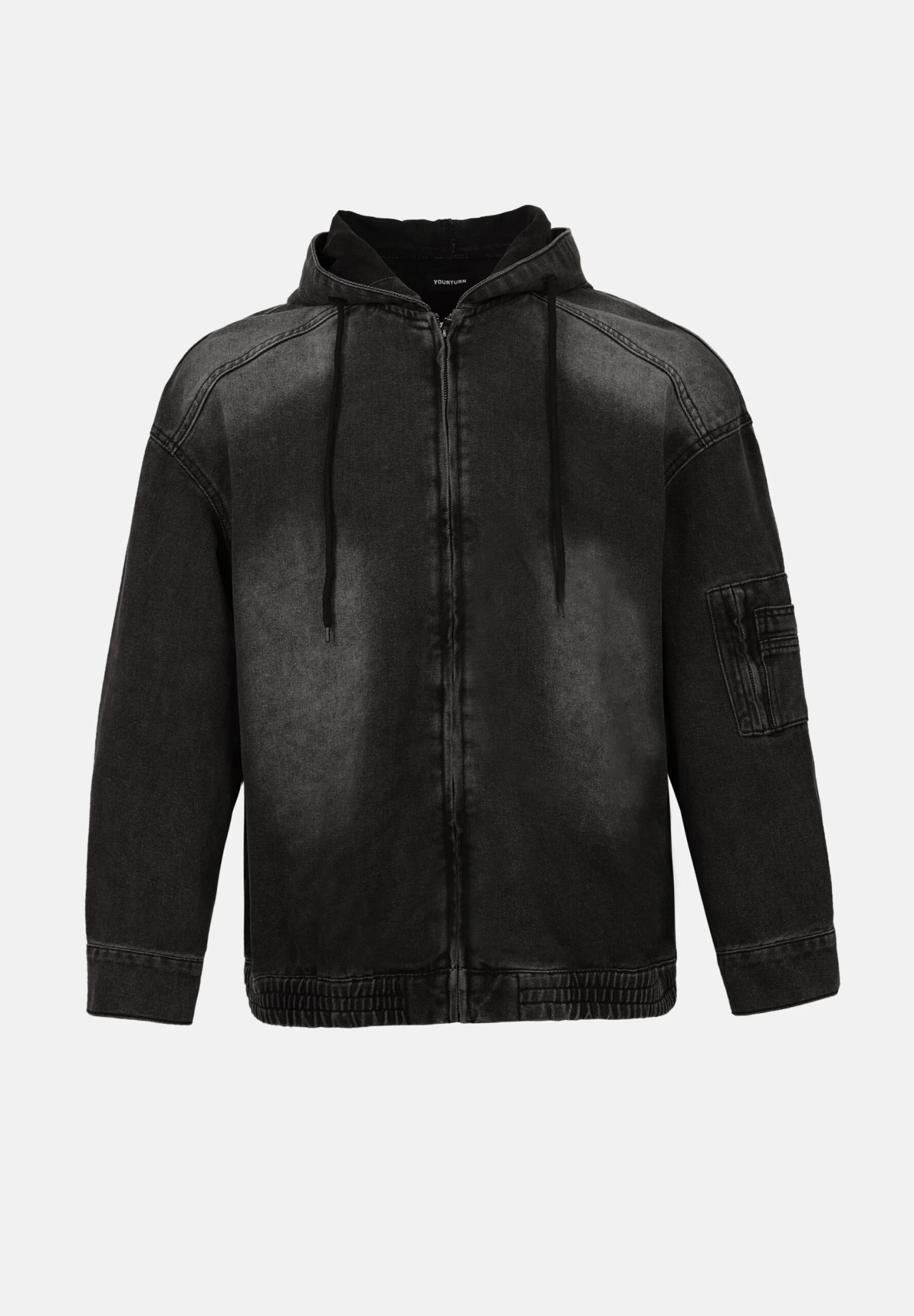 YOURTURN UNISEX - Denim Jacket - Black 7 YOURTURN UNISEX - Denim Jacket - Black - Image 5