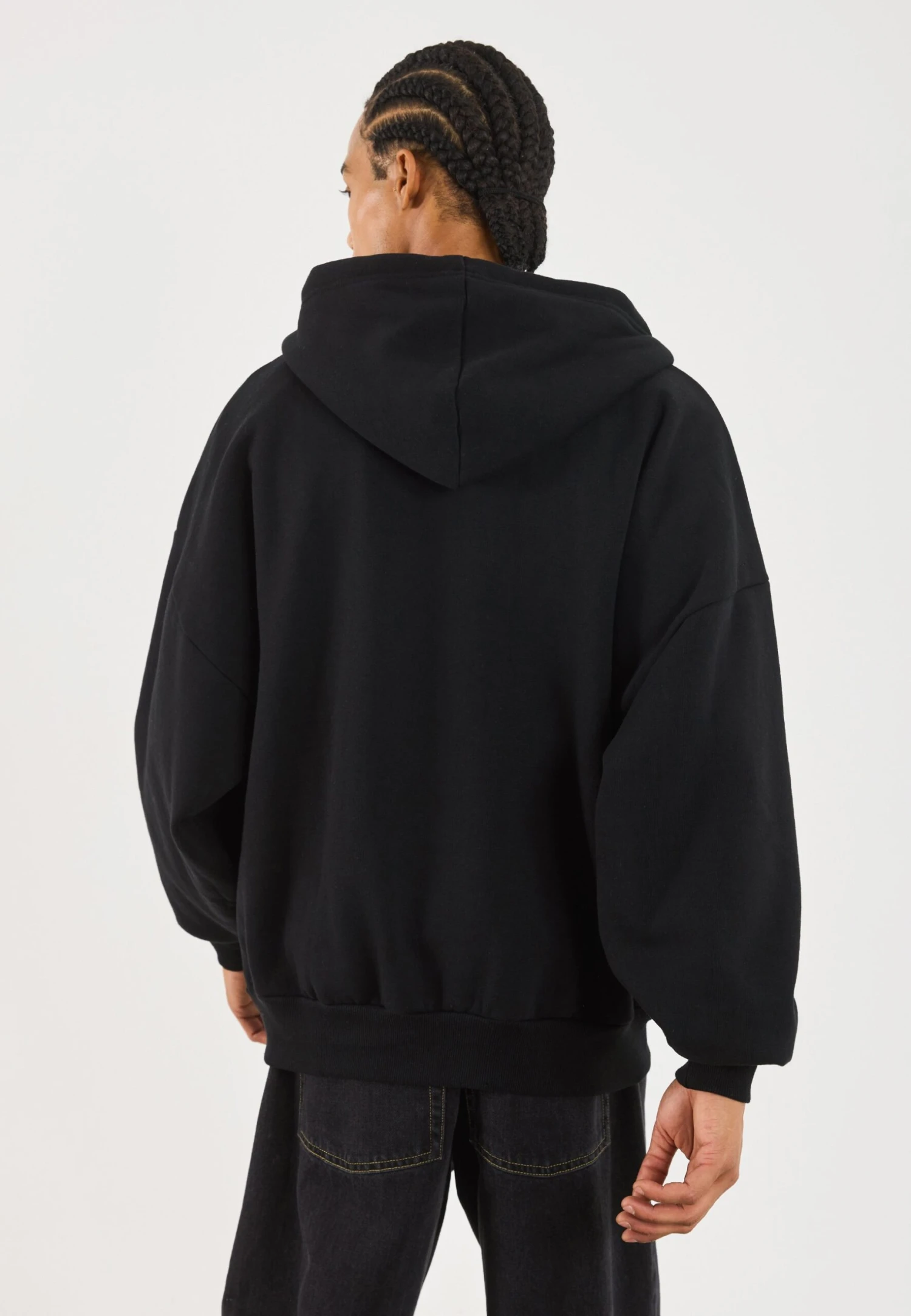 YOURTURN OVERSIZE BASIC ZIP HOODIE UNISEX - Zip-up Sweatshirt - True Black 5 YOURTURN OVERSIZE BASIC ZIP HOODIE UNISEX - Zip-up Sweatshirt - True Black - Image 3