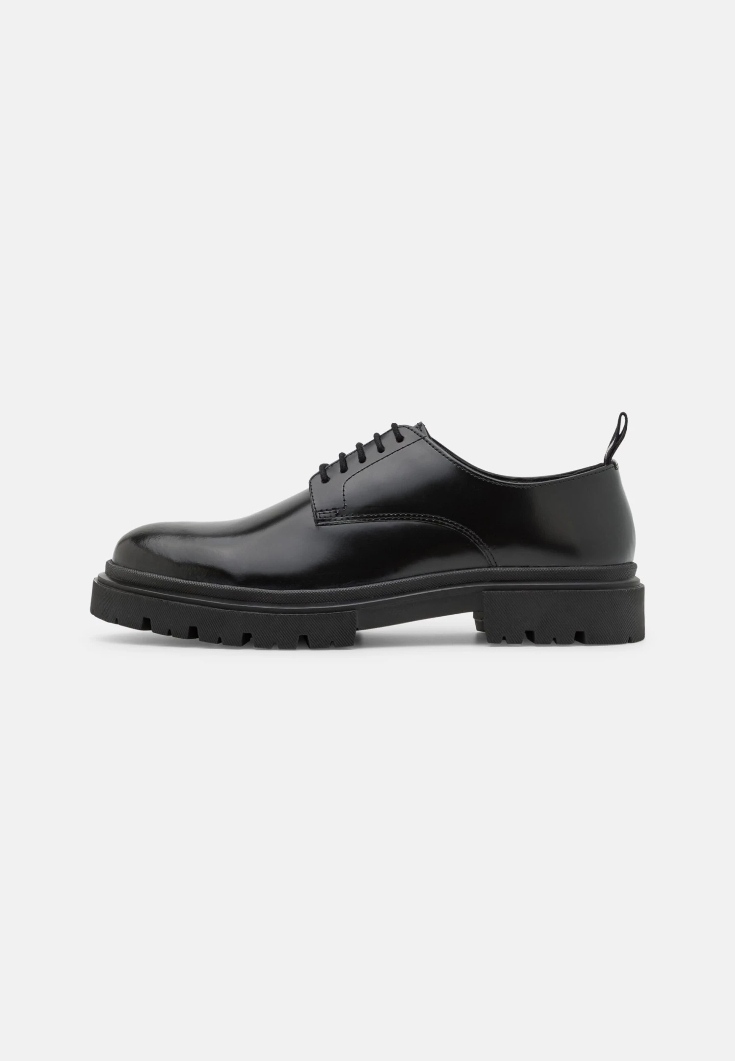 YOURTURN Leather Unisex - Casual Lace-Ups - Black 3 YOURTURN Leather Unisex - Casual Lace-Ups - Black