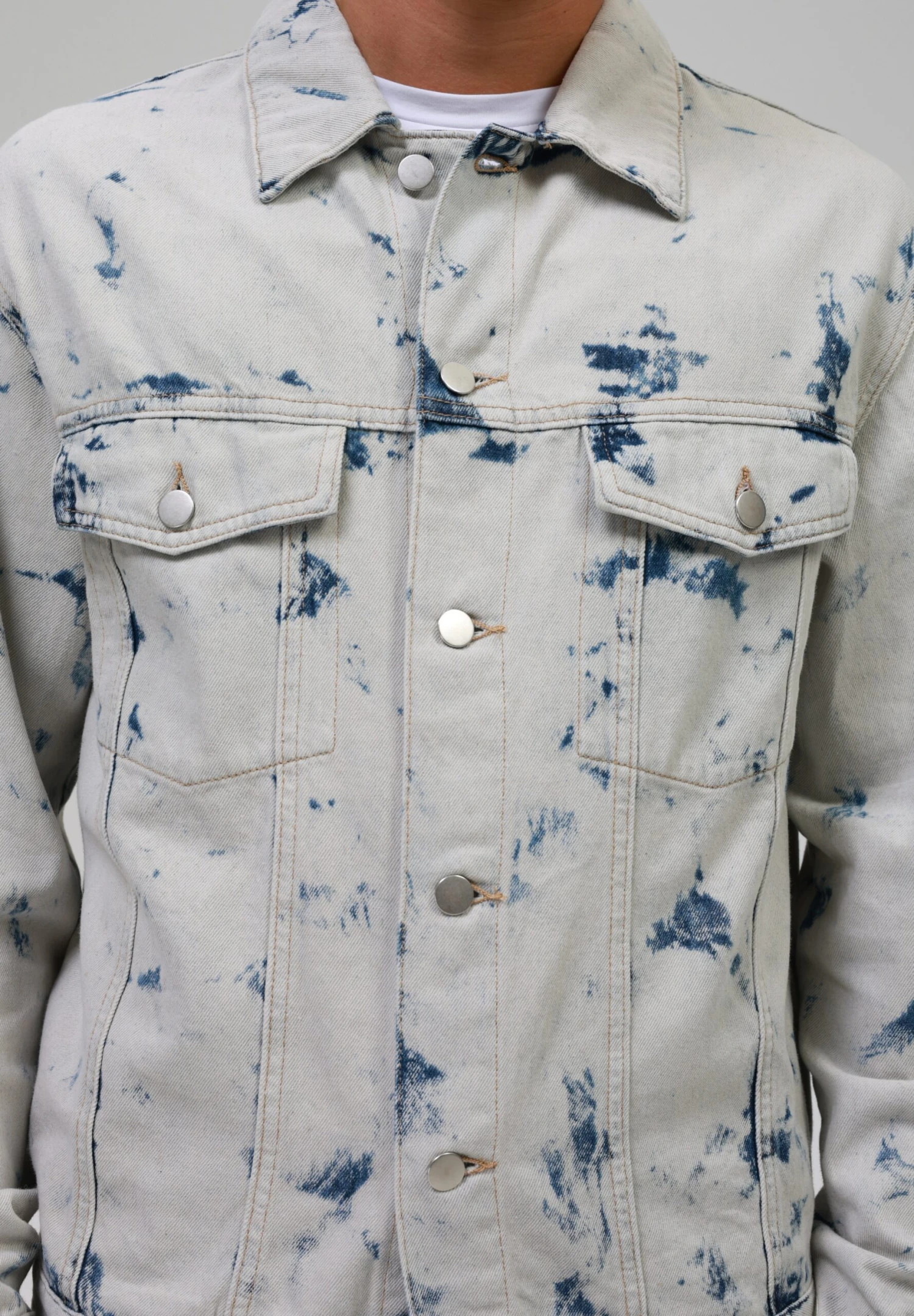 YOURTURN UNISEX - Denim Jacket - Rinsed 9 YOURTURN UNISEX - Denim Jacket - Rinsed - Image 7