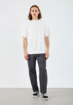 YOURTURN 2 PACK UNISEX BASIC OVERSIZED T-SHIRT - Basic T-shirt - White/black