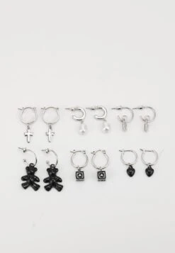 YOURTURN UNISEX 6 PACK - Earrings - Silver-coloured