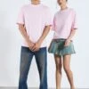 YOURTURN UNISEX 3 PACK BASIC OVERSIZED T-SHIRT - Basic T-shirt - Roseate Spoonbill/egret/sea Spray