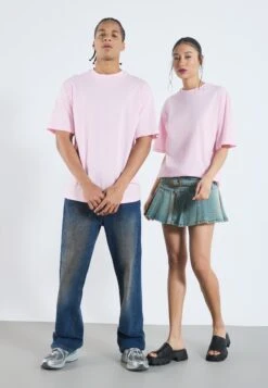 YOURTURN UNISEX 3 PACK BASIC OVERSIZED T-SHIRT - Basic T-shirt - Roseate Spoonbill/egret/sea Spray