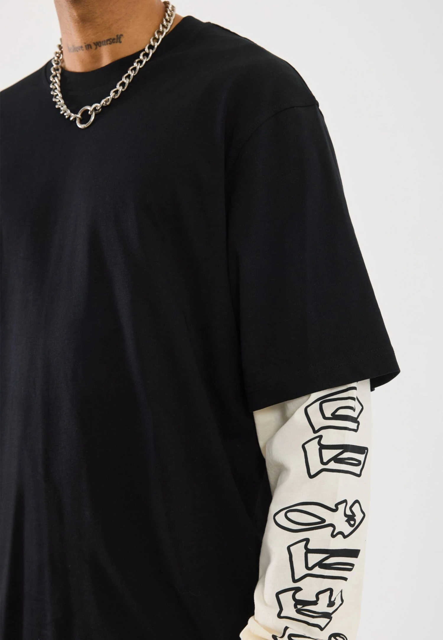 YOURTURN UNISEX - Long Sleeved Top - Black/white 8 YOURTURN UNISEX - Long Sleeved Top - Black/white - Image 6