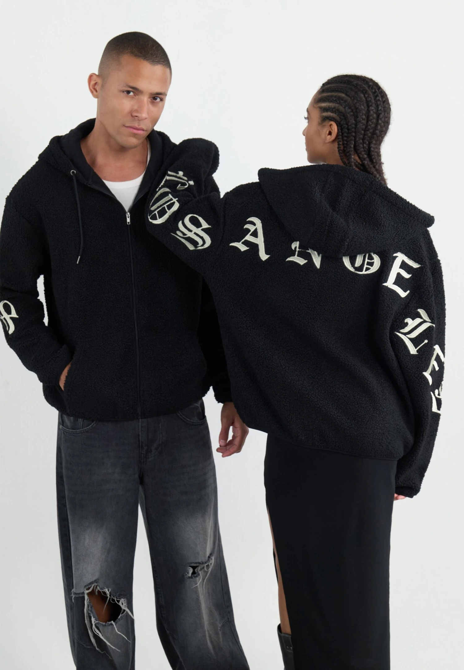 YOURTURN TEDDY JACKET UNISEX - Fleece Jacket - Black 5 YOURTURN TEDDY JACKET UNISEX - Fleece Jacket - Black - Image 3