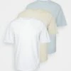 YOURTURN 3Pack Unisex - Basic T-Shirt - White/Off-White/Light Blue -Yourturn Shop d26ba9448f9047a59aa5c0c2de34af67