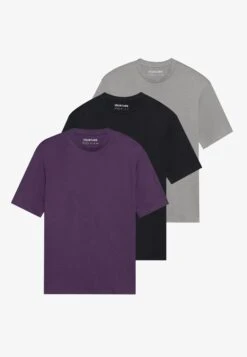 YOURTURN UNISEX 3 PACK BASIC OVERSIZED T-SHIRT - Basic T-shirt - Dark Blue/light Blue/bordeaux 36 YOURTURN UNISEX 3 PACK BASIC OVERSIZED T-SHIRT - Basic T-shirt - Dark Blue/light Blue/bordeaux -Yourturn Shop d458372e4ed243f591b67055eff3bf09