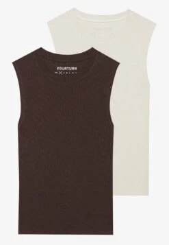 YOURTURN BASIC RIB MUSCLE TANKS UNISEX 2 PACK - Top - White/grey 23 YOURTURN BASIC RIB MUSCLE TANKS UNISEX 2 PACK - Top - White/grey -Yourturn Shop d8249a24dd2f4a2e8a29d7c2b511ecf6