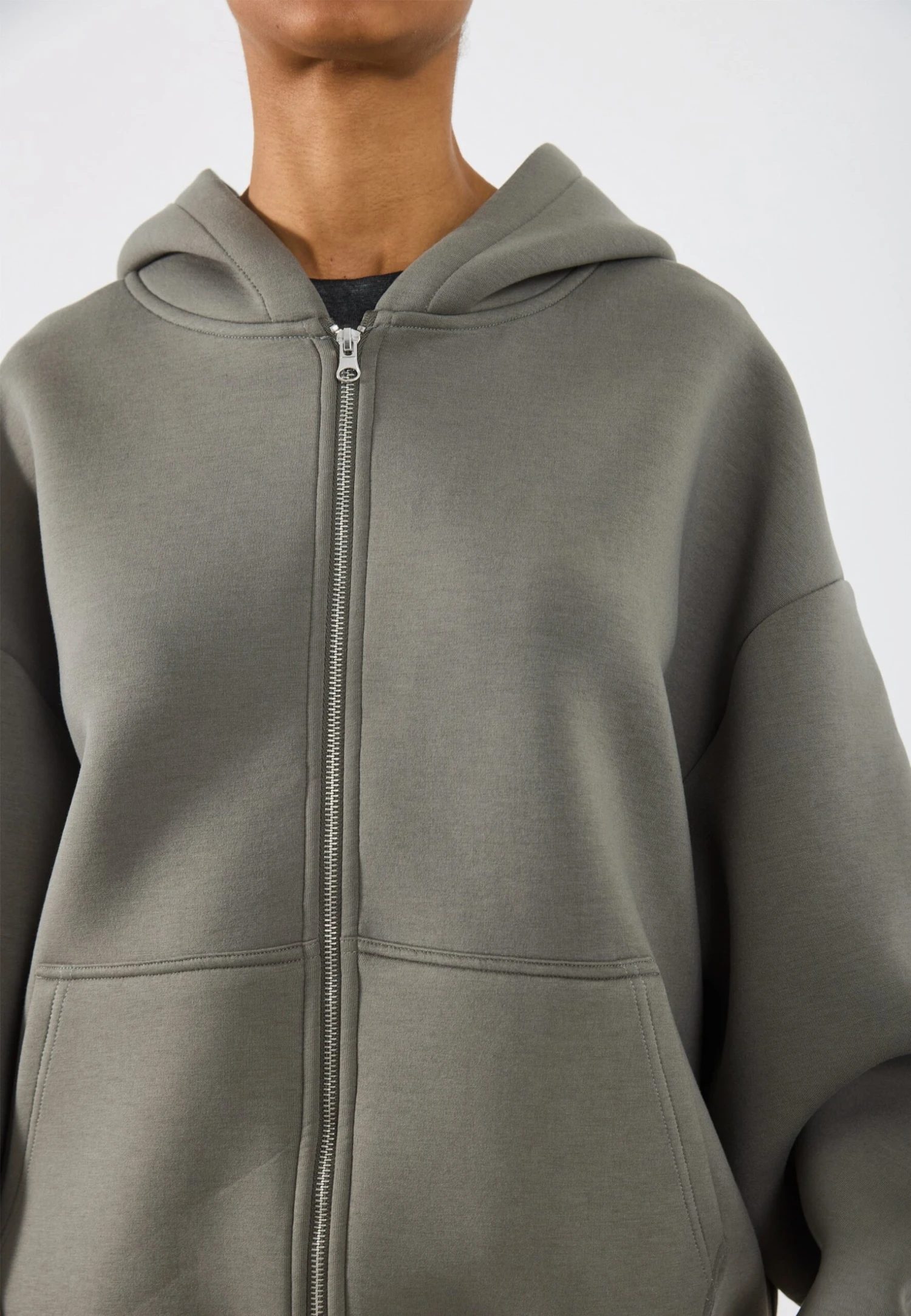 YOURTURN SCUBA ZIP UNISEX - Zip-up Sweatshirt - Castor Gray 9 YOURTURN SCUBA ZIP UNISEX - Zip-up Sweatshirt - Castor Gray - Image 7