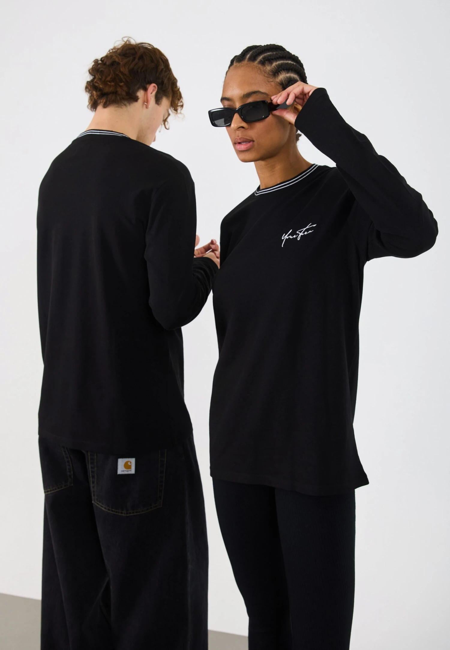 YOURTURN UNISEX - Long Sleeved Top - True Black 5 YOURTURN UNISEX - Long Sleeved Top - True Black - Image 3