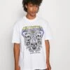 YOURTURN Rule Skull Graphic Tee Unisex - Print T-Shirt - White -Yourturn Shop dcabe2eb130841cda4df71dd70c3393d