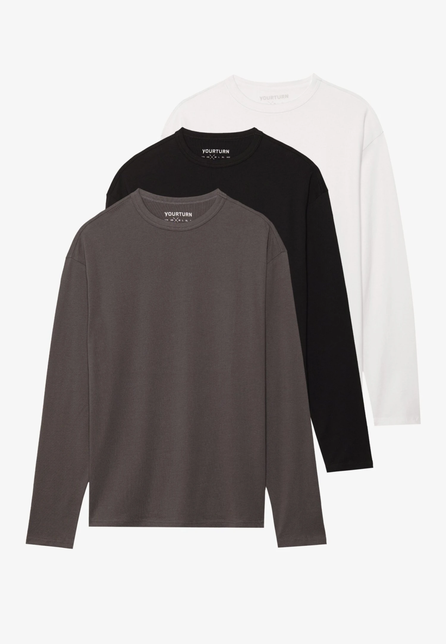 YOURTURN UNISEX 3 PACK - Long Sleeved Top - Gray/ 12 YOURTURN UNISEX 3 PACK - Long Sleeved Top - Gray/ - Image 10
