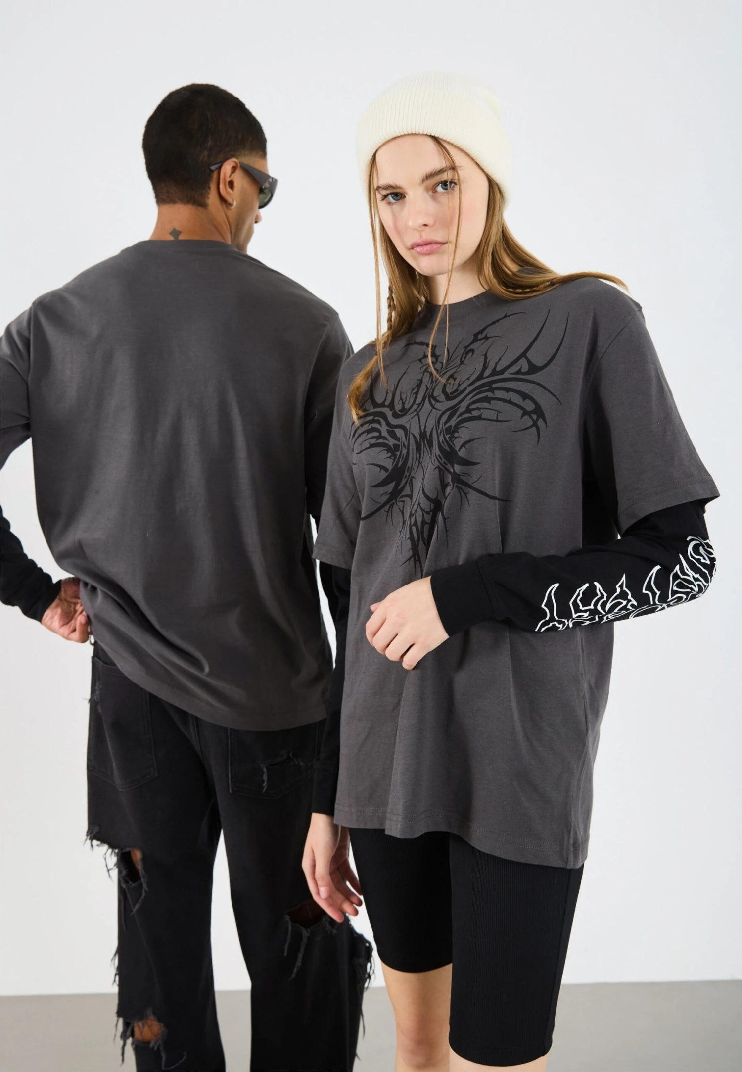 YOURTURN UNISEX - Long Sleeved Top - Asphalt 5 YOURTURN UNISEX - Long Sleeved Top - Asphalt - Image 3
