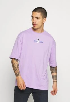 YOURTURN Oversize Unisex - Print T-Shirt - Lilac