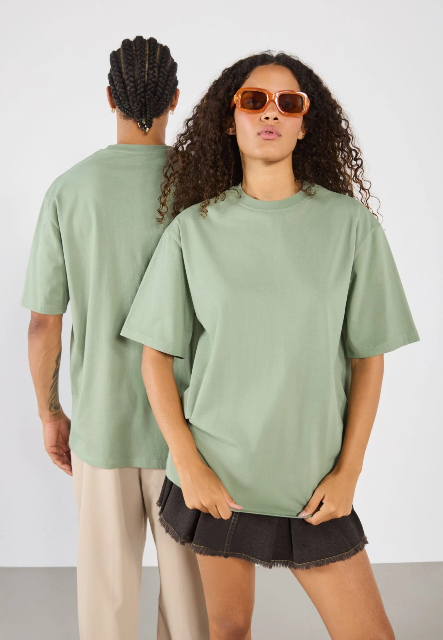 YOURTURN UNISEX 2 PACK - Basic T-shirt - Oatmeal/sea Spray 5 YOURTURN UNISEX 2 PACK - Basic T-shirt - Oatmeal/sea Spray - Image 3