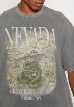 YOURTURN Nevada Wash Graphic Tee Washed - Print T-Shirt - Charcoal 11 YOURTURN Nevada Wash Graphic Tee Washed - Print T-Shirt - Charcoal -Yourturn Shop e829ada2811949e7b41756f8833b261a