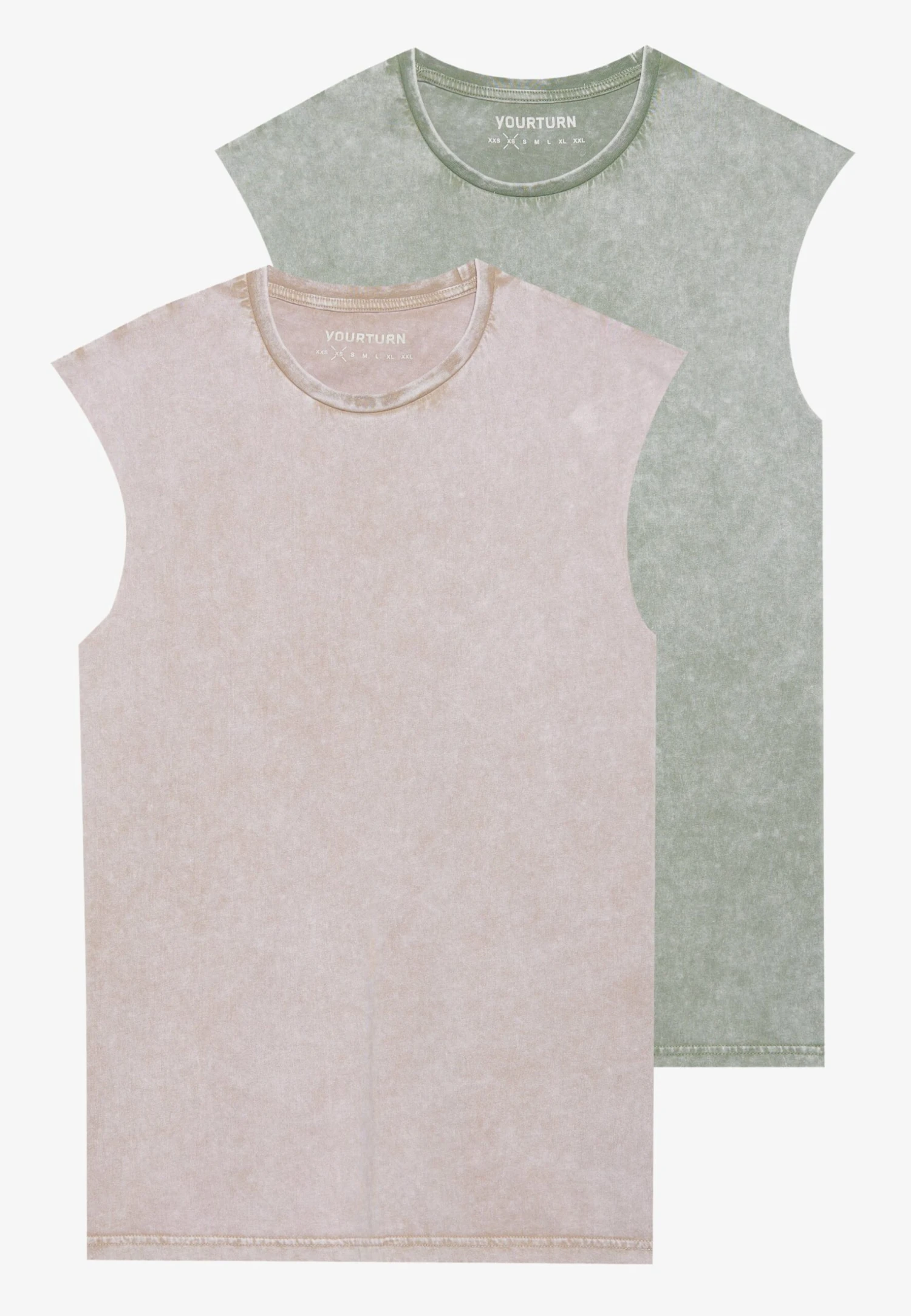 YOURTURN UNISEX 2 PACK - Print T-shirt - Sea Spray/desert Taupe 8 YOURTURN UNISEX 2 PACK - Print T-shirt - Sea Spray/desert Taupe - Image 6