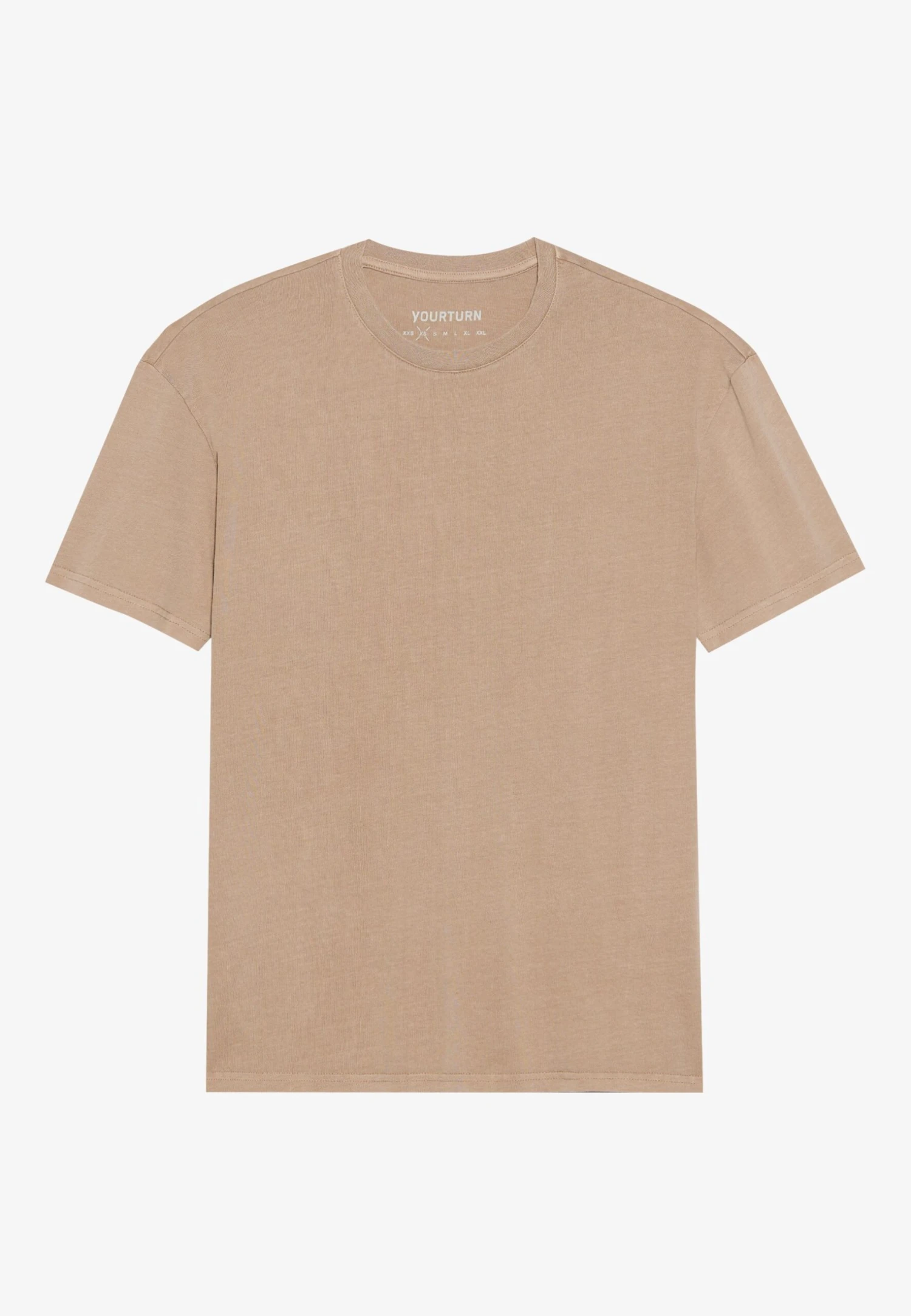 YOURTURN UNISEX BASIC GARMENT WASHED - Basic T-shirt - Taupe 8 YOURTURN UNISEX BASIC GARMENT WASHED - Basic T-shirt - Taupe - Image 6