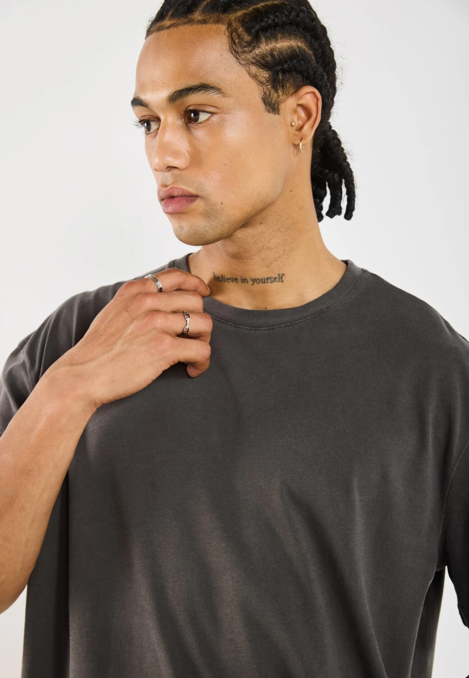 YOURTURN UNISEX BASIC GARMENT WASHED - Basic T-shirt - Asphalt 9 YOURTURN UNISEX BASIC GARMENT WASHED - Basic T-shirt - Asphalt - Image 7