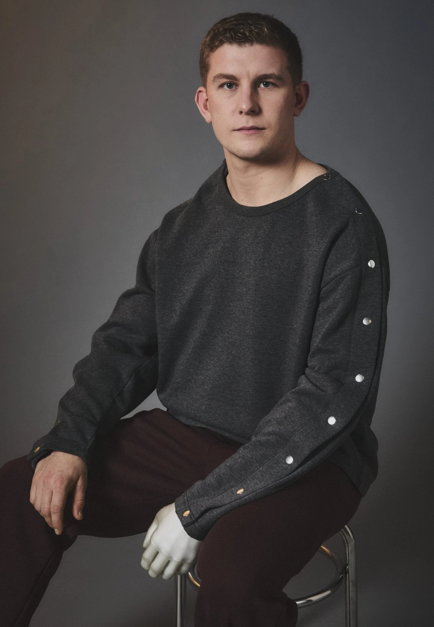 YOURTURN ADAPTIVE POPPER SLEEVE UNISEX - Sweatshirt - Dark Grey 3 YOURTURN ADAPTIVE POPPER SLEEVE UNISEX - Sweatshirt - Dark Grey