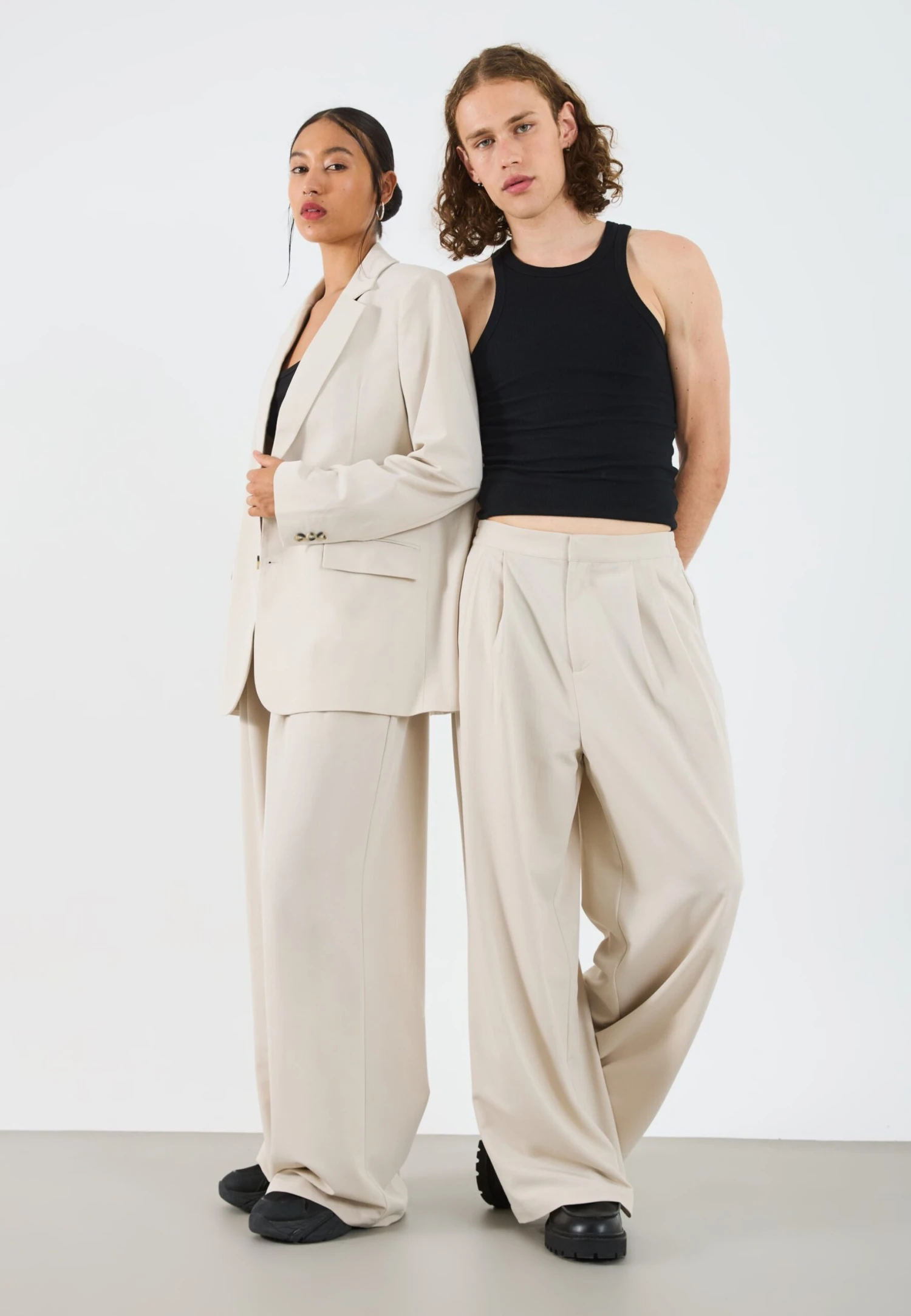 YOURTURN UNISEX - Trousers - Stone 4 YOURTURN UNISEX - Trousers - Stone - Image 2