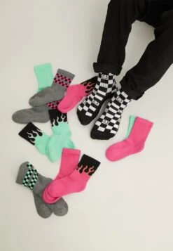 UNISEX 7 PACK - Socks - Pink/black/mottled Dark Grey -Yourturn Shop fb2864653e3743daa254c714dbd49485