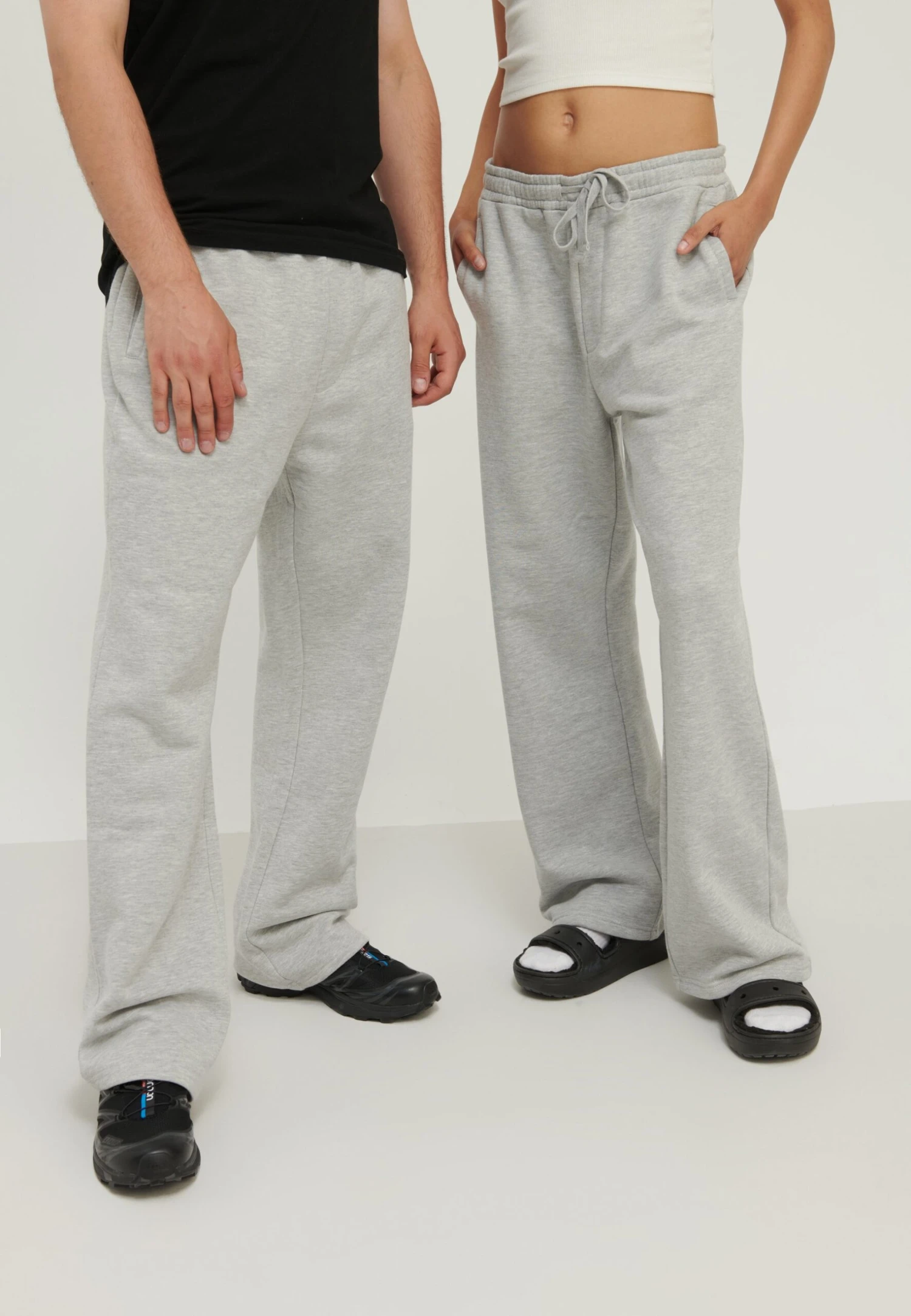 YOURTURN UNISEX - Tracksuit Bottoms - Mottled Light Grey 3 YOURTURN UNISEX - Tracksuit Bottoms - Mottled Light Grey